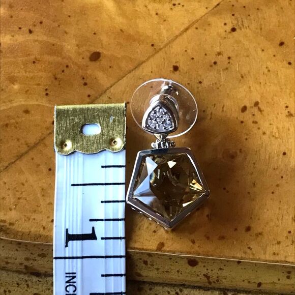 Brazilian Citrine Sterling Silver Dangle Earrings - Picture 4 of 7